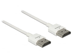 DeLOCK High Speed HDMI Kabel met Ethernet - 4K 60Hz - Ultra Slim - 2m - Wit