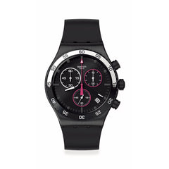 Swatch Horloge Irony Chrono YVB413 Magenta at Night, Zwart, Modern