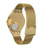 Swatch Unisex volwassenen analoog kwarts horloge met roestvrij stalen armband SYXG102M