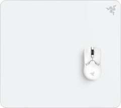 Razer Atlas - Glazen muismat (Premium gehard glas, Ultraglad oppervlak, Micro-geëtst oppervlak, Vuil- en krasbestendig, Stillere muisbewegingen, Antislip rubberen basis) Wit
