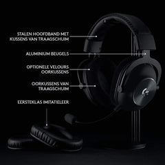 Logitech G PRO X Wireless LIGHTSPEED Gaming Headset met Blue VO!CE-microfoonfiltertechnologie, PRO-G-drivers van 50mm, DTS Headphone: X 2.0, 20+ Uur Batterij, PC, PS5, PS4 en Switch - Zwart