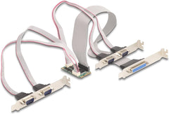 DeLOCK Mini PCIe Uitbreidingskaart - 4x RS-232 Serieel & 1x Parallel