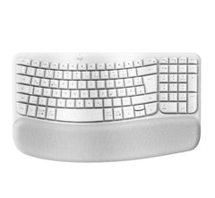 Logitech Wave Keys draadloos ergonomisch toetsenbord - Wit, Italiaans QWERTY indeling