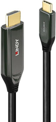LINDY USB-C Adapterkabel USB-C stekker, HDMI-A stekker 2.00 m Zwart 43368 HDMI-kabel