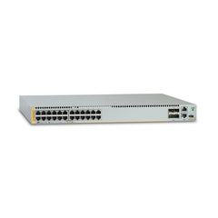 AT-x930-28GTX | 24-port 10/100/1000T, 4 SFP+ ports, stackable, Dual Hot-Swappable PSU, PSU not included