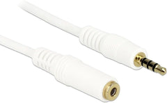 DeLOCK 84717 Jack 3.5 mm Audio Verlengkabel - 4-polig - 0.5 m - Wit