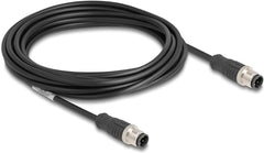 DeLOCK 80849 M12 Kabel D-Gecodeerd 4-Pin Mannelijk naar Mannelijk - 5 m