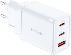 D-Link DCP-651 65W GaN Snellader - 2x USB-C & 1x USB-A Reisadapter - Wit