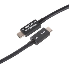 Sonnet Thunderbolt 5-kabel, 0,3 m, Intel gecertificeerd, 80 Gbit/s, 240 W lading, 8K-video, compatibel met Thunderbolt 3, Thunderbolt 4, USB4 en USB-C-apparaten