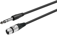 VivoLink PROAUDXLRFJACKS3 XLR Female naar 6.35mm Stereo Jack Kabel - 3m