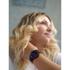 Swatch Herenhorloge, metalen armband, iriserende wijzerplaat, SS07B104M