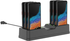RAM 6-Port Charging Dock voor Samsung Xcover6 Pro zonder hoesje - Zwart
