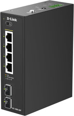 D-Link DIS-100G-06P Industriële Gigabit PoE+ Switch - 6 Poorten (120W)