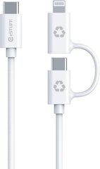 eSTUFF Infinite 2-in-1 Oplaadkabel - USB-C naar USB-C / Lightning - MFi - 1m