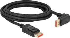 Delock DisplayPort kabel stekker recht naar stekker 90° boven hoek 3 m
