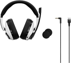 EPOS H3 Hybrid - Gesloten Akoestische Headset Gaming Bluetooth - USB-A en Consolekabel 3,5 mm - Dubbele Microfoon - Headset PS4 - Xbox Headset - Lange Batterijduur - Multi-Platform Koptelefoon Eén maat- Wit