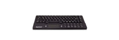 KeySonic KSK-5031IN (DE) Water-/stofdicht mini-toetsenbord (USB-kabel) gemaakt van siliconen met touchpad en 2 muisknoppen (zwart)