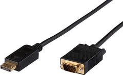 MicroConnect DP-VGA-MM-300 DisplayPort naar VGA Kabel - 3 meter - Zwart