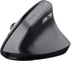 Trust Bayo II Draadloze Ergonomische Muis - Oplaadbaar - Zwart
