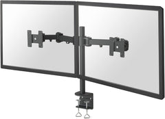 Neomounts FPMA-D960D Monitorarm voor 2 Schermen - 10 tot 27 inch - Zwart