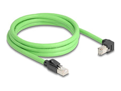 DeLOCK 80896 Cat6a SF/UTP Netwerkkabel - RJ45 Haaks naar Recht - PUR - 2m - Groen