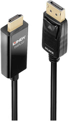 Lindy 40924 Actieve DisplayPort naar HDMI Kabel met HDR - 4K 60Hz - 0,5 meter
