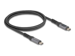 DeLOCK USB 40 Gbps Data and Fast Charging Coaxial Cable 1 m 8K 60 Hz USB PD 3.1 Extended Power Range 240 W