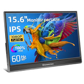 Showscren Draagbare monitor 15,6 inch IPS FHD 1920x1080P 100% sRGB HDMI/USB C draagbare monitor voor pc/laptop, monitor met luidspreker