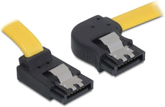 DeLOCK 82523 SATA Datakabel met Metalen Clips - 30 cm - Geel