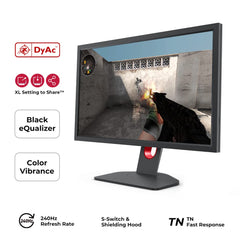BenQ ZOWIE XL2546K Gaming Monitor (24,5 inch, 240 Hz, 0.5ms, DyAc+, XL Setting to Share, S switch, Shielding Hood)