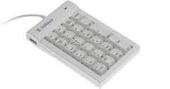 BakkerElkhuizen Goldtouch Numeriek Toetsenbord, Los Numeriek Keypad, 2 USB Poorten, Wit