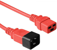 MicroConnect IEC C20 Voedingskabel - 16A Stroomkabel - Rood