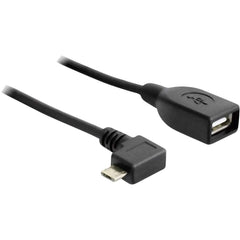 Delock Micro USB naar USB-A OTG Kabel - 90 Graden Haaks - 50 cm