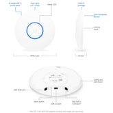 Ubiquiti UniFi AP-AC Pro - Access Point - Wi-Fi 5 - 2.4 GHz, 5 GHz - Gleichstrom (Packung mit 5)