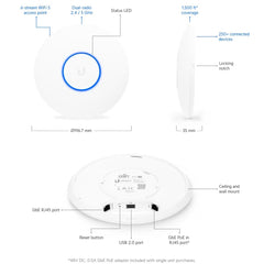 Ubiquiti UniFi AP-AC Pro - Access Point - Wi-Fi 5 - 2.4 GHz, 5 GHz - Gleichstrom (Packung mit 5)