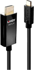 Lindy 43292 USB-C naar HDMI Kabel - 4K 60Hz - 2 Meter - Zwart