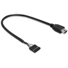DeLOCK 83170 Interne USB Kabel - 5-Pin Pinheader naar Mini-USB B - 0,3m