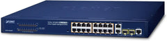 Planet FGSW-1816HPS 16-Poorts PoE+ Switch - 2x Gigabit Combo (220W)