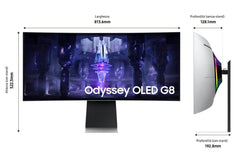 Samsung Odyssey Neo G8 LS34BG850SUXEN computer monitor 86,4 cm (34") 3440 x 1440 Pixels UltraWide Quad HD OLED Zilver