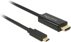 DeLOCK USB-C naar HDMI Kabel - 4K 30Hz - 2 Meter - Zwart