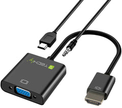 Techly HDMI naar VGA Adapter met Audio (3.5mm) en Micro-USB Voeding - Full HD 1080p