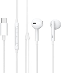 eSTUFF In-Ear Oordopjes met USB-C Aansluiting en Microfoon - Wit