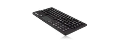 KeySonic KSK-5031IN (DE) Water-/stofdicht mini-toetsenbord (USB-kabel) gemaakt van siliconen met touchpad en 2 muisknoppen (zwart)