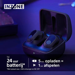 Sony INZONE Buds - Draadloze gaming-oordopjes, 360° ruimtelijk geluid, lichtgewicht, comfortabele pasvorm, actieve ruisonderdrukking, AI-microfoon, 24-uurs batterij, dongle met lage latentie,