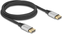 DeLOCK 80634 DisplayPort Kabel - 2 Meter - Zwart/Zilver