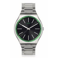 Swatch Horloge Skin Irony SS07S128G GREEN GRAFITE, Armband