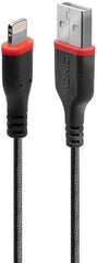 LINDY 31293 3 m versterkt USB type A naar Lightning oplaadkabel