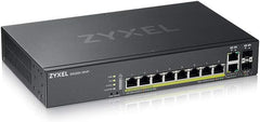 Zyxel GS2220-10HP Layer 2 Managed PoE+ Switch - 8x GbE PoE+ (180W), 2x Combo SFP