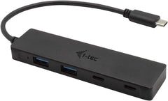 i-tec C31HUBMETAL2A2C USB-C Metal HUB at 2x USB 3.0 + 2x USB-C,Zwart
