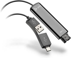 Poly Digitale USB-A- en USB-C-adapter DA75 (Plantronics) – compatibel met Poly Quick Disconnect-headsets (QD) voor callcenters en met de callcenterplatforms Avaya, Genesys en Cisco